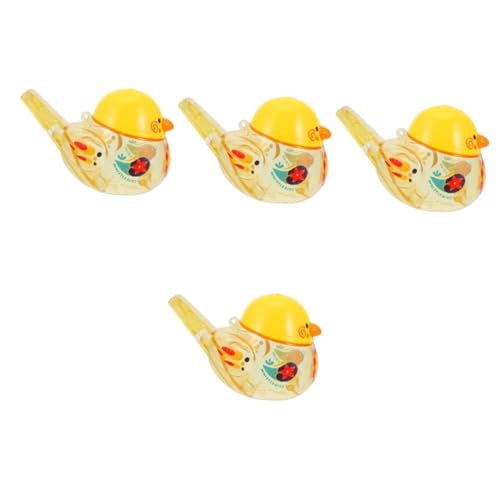 Vaguelly 4 Stück Wasservögel Pfeifen Lustiges Spielzeug Grube Für Pfeife Für Kinder Armband Spielset Vogelrufpfeife Meerschweinchen Wasserflasche Spielzeuge Elektrisch Plastik Yellow von Vaguelly