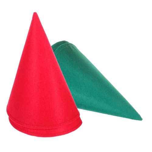 Vaguelly 4 Stück Zwergenmützen aus Filz Weihnachts-elfenhüte in Rot und Grün Konische Zwergkostüm-kappen für Erwachsene und Leicht und Bequem für Weihnachtsfeiern und Rollenspiele Vaguelly 4 Stück Zwergenmützen aus Filz Weihnachts-elfenhüte in Rot und Grün Konische Zwergkostüm-kappen für Erwachsene und Leicht und Bequem für Weihnachtsfeiern und Rollenspiele von Vaguelly