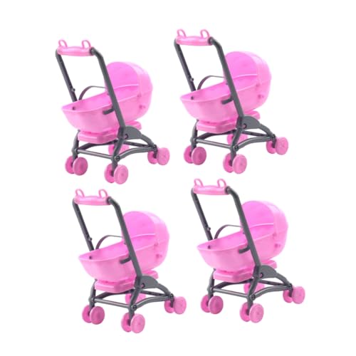 Vaguelly 4 Teiliges Kinderwagen Spielzeug Für Kleinkinder Spielzeug Für Kleinkinder Zubehör Spiel Kinderwagen Babydoll Kinderwagen Spielzeug Kinderwagen Für Puppen Puppen von Vaguelly