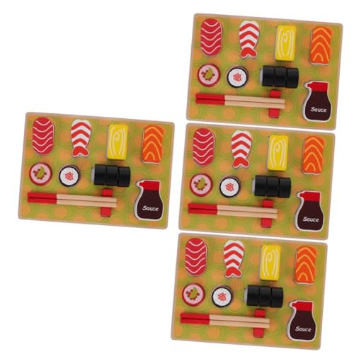 Vaguelly 4 Teiliges Set Sushi Spielzeug Rollenspiel Küchenspielzeug Fake Food Spielset Essen Spielen Lernspielzeug Rollenspiel Sushi Für Kinder Sushi Zubehör Kooperative von Vaguelly