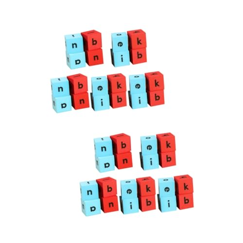 Vaguelly 40 STK Alphabet-Schaumstoffwürfel Würfel stapeln Zahlenwürfel farbige Würfel große Spielwürfel Partyspielwürfel Spielzeugwürfel Würfel Lernen Spielwürfel für draußen DIY-Würfel Eva von Vaguelly