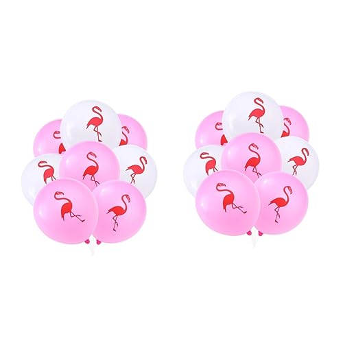 Vaguelly 40 Stk Bedruckte Latexballons Hängende Luftballons für hawaiianische Partys Ballon-Party-Dekoration hawaii party deko flamingo ballon Flamingo-Latexballons Party-Latexballons von Vaguelly