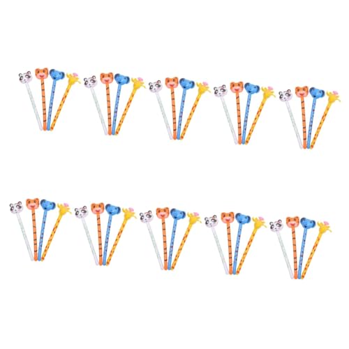 Vaguelly 40 Stk Tierkopf Kinder Dekor Für Kleinkinder Aufblasbarer Tierstab Aufblasbares Stockpferd Kreative Tierballons Dekorativer Spielzeughammer Röhren Pvc von Vaguelly