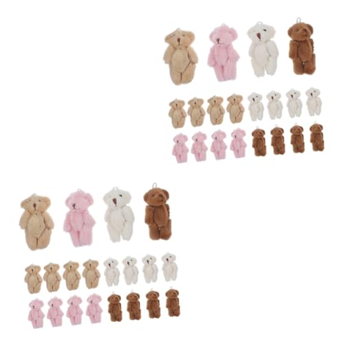 Vaguelly 40 Stück Mini Plüschbären Mini Stoffbären Kleine Bärenpuppen Minibären Weiche Kleine Bären Kleine Stofftiere Winzige Bären Zum Basteln Mini Plüschtiere Mini Kuscheltiere von Vaguelly