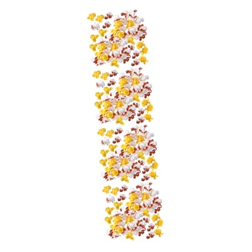 Vaguelly 400 STK Künstliches Popcorn gefälschtes Mini-Popcorn Kinder-Popcorn-Requisite Modelle Ornament Mini-Hausaccessoire Mini-Popcorn-Anhänger Handyhülle schmücken Zubehör Harz von Vaguelly