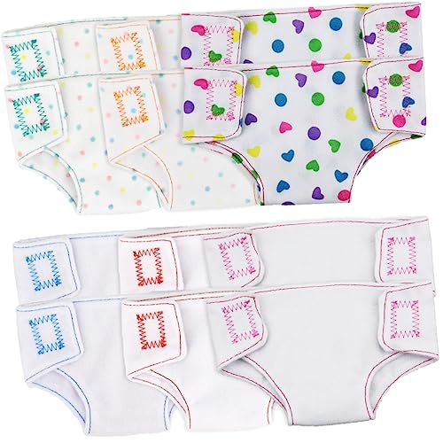 Vaguelly 48 STK Stoffwindeln für Mädchen wiedergeborene Babypuppe Puppenkleidung Mädchen Spielzeug Puppen windel puppenwindeln Unterwäsche für Babypuppen Wiederverwendbare Puppenunterwäsche von Vaguelly