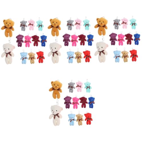 Vaguelly 48 Stück Plüschbär Schlüsselanhänger Winzige Bären Mini Fuzzy Bären Mini Kuscheltiere Kawaii Flauschtiere Schlüsselanhänger Anhänger Plüschtier Schlüsselanhänger Bär von Vaguelly