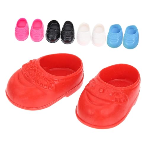 Vaguelly 5 Paare Schuhe Kleiner Schuhschmuck Miniatur Schuhe Dekor Lustige Puppenschuhe Mini-szenen-Requisiten Miniaturfigur Miniaturpuppenbedarf Kleine Hausrequisiten Plastik von Vaguelly