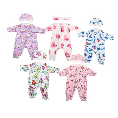 Vaguelly Mini-Puppen-Outfits 5 Sets Puppenkostüme Babypuppen-Kleidung Outfits Sichere Materialien Für Die Spielzeit Von Jungen Und Mädchen von Vaguelly