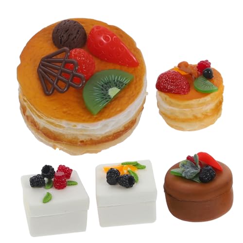 Vaguelly 5 Sets DIY Kuchen Kinderspielzeug Imitation Kuchenförmige Aufbewahrungsboxen DIY Aufbewahrungsboxen DIY Kits DIY Spielsachen Emulieren Kuchenförmige Boxen Kuchenförmige von Vaguelly