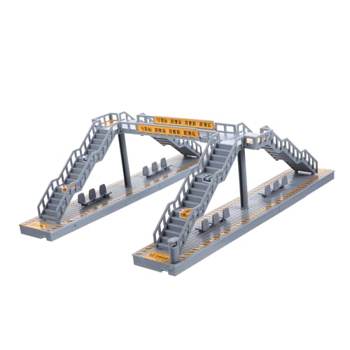 Vaguelly 5 Sets Fußgängerbrücke Puzzle Fußgängerbrücke Eisenbahnbrücke Spielzeug Bahnhof Modell Sandtisch Ornament Puppenhaus Sandtisch Gebäudemodell Wohnkultur Miniaturen Kunststoff von Vaguelly