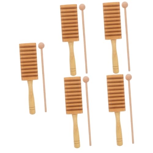 Vaguelly 5 Sets Kinder Schlaginstrument Kinder Musikinstrument Guiro Kleinkind Instrumente Kleinkind Lernspielzeug Spielzeug Für Kinder Kleinkind Musikspielzeug Kinder Guiro von Vaguelly