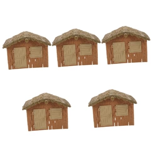 Vaguelly 5 Stück Bauernhof Modell Kleines Handwerk Bauernhof Szene Ornament Ornament Mini Dekor Winziges Dekor Landschaftshaus Simulationshaus Mikro von Vaguelly