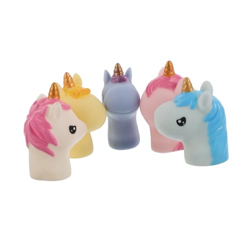 Vaguelly 5 Stück Einhorn Handpuppen Spielzeug Massenspielzeug Kinderspielzeug Spielzeug Lustige Fingerpuppen Mittelfinger Einhorn Handpuppen Für Puppen Fingermonster Vinyl von Vaguelly