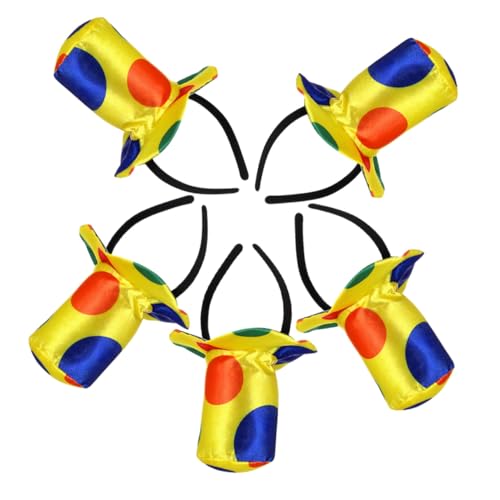 Vaguelly 5 Stück Teiliges Clown-hut-haarreif- Weiche Leichte Clown-kopfbedeckung für Erwachsene und Vielseitiges Kostümzubehör für Halloween Karneval Geburtstag und Bühnenauftritte Vaguelly 5 Stück Teiliges Clown-hut-haarreif- Weiche Leichte Clown-kopfbedeckung für Erwachsene und Vielseitiges Kostümzubehör für Halloween Karneval Geburtstag und Bühnenauftritte von Vaguelly