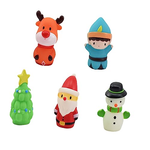 Vaguelly 5 Stück Weihnachten Fingerpuppe Kinderspielzeug Mini Fingerpuppen Kinder Fingerspielzeug Puppen Spielzeug Fingerpuppe Für Kinder Handpuppe Spielzeug Fingerpuppe Spielzeug von Vaguelly