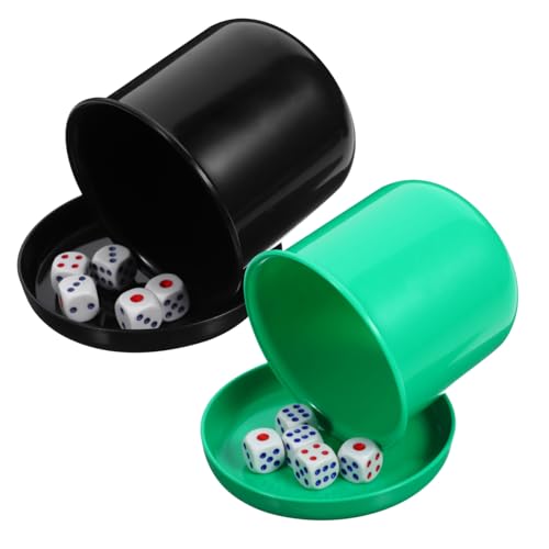 Vaguelly Würfelspiel-Set 5-teilig Dicke Würfelbecher Abs-Material für Craps Backgammon und Partys Zu Hause von Vaguelly