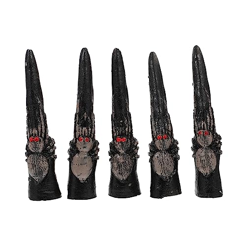 Vaguelly 5 Teiliges Set Mit Künstlichen Nägeln Halloween Fingerabdeckungen Zombie Nagelabdeckungen Halloween Nagelabdeckungen Hexenfingernägel Zombie Finger Requisiten Maskerade von Vaguelly