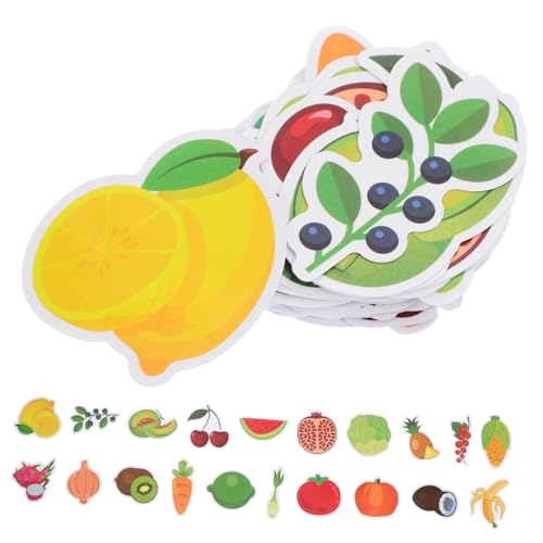 Vaguelly Pädagogisches Kinder Obst Gemüse Aufkleber Set 50 Stücke Klassenzimmer Decals Sicher Für von Vaguelly