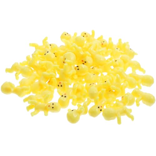 Vaguelly 50 Stück Dekorationen Für Die Babyparty Babys Mini-eiswürfel Neugeborenes Badespielzeug Miniatur -dusche-Mini- Puppen Figur Schule Für Puppe Klein Plastik Yellow von Vaguelly