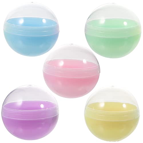 Vaguelly 50 Stück Gacha Muschelspielzeug plastikball kunststoffball DIY Spielzeugkapsel große Bällebadbälle befüllbare Runde multifunktionaler leerer Ball Kinderbälle pp von Vaguelly