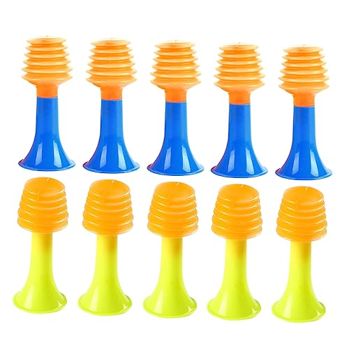 Vaguelly 50 Stück Luftdruck Horn -Saxophon-Instrument kleine Hornspielzeuge Mini-Horn musikinstrumente Musik Instrumente Kid Toys lustiges Musikspielzeug Pfeife Squeeze- Abs von Vaguelly