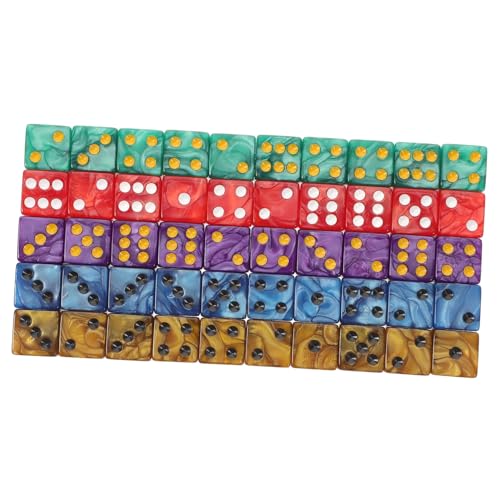 Vaguelly 50 Stück Würfel Gesetzt Leeres Brettspiel Brettspielwürfel Leeres Spiel Unterhaltungswürfel Würfelspiele Kind Würfel Würfelspiel-Requisite Spiel Würfel Hof Würfel Acryl von Vaguelly