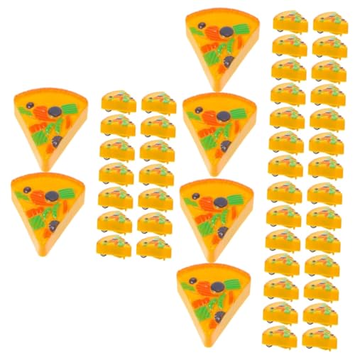 Vaguelly 54 STK Pizzawagen zum Zurückziehen Kinder puppenwagen kinderspielzeug Auto Kinder Spielen Autos Spielzeug für Kinder Trägheitsautomodell Auto für Kleinkinder Autospielzeug Plastik von Vaguelly