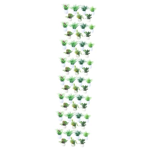 Vaguelly 56 STK Mini-topflandschaft Miniaturpflanze Für Pflanzen Im Freien Mini-dekor Polsterbesatz Mini-möbel Töpfe Für Zimmerpflanzen Kleines Bonsai-Modell Blumentopf Plastik Puppenhaus von Vaguelly