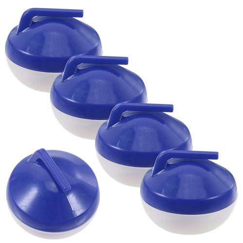 Vaguelly 5St Mini Curling Ball Sportausrüstung abnehmbares Zubehör Desktop- Spieltischdecke Trainingsmaschine Fußball Sportzubehör Curling Zubehör Lernspielzeug Plastik Blue von Vaguelly