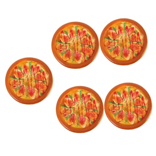 Vaguelly 5St Simulation Pizza-Modell Essensspielzeug vorgeben Simulation Lebensmittelmodell Falsche Pizza Modell Dekoratives Pizza Modell künstliche Pizza Spielnahrung für die Kinderküche von Vaguelly