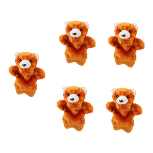 Vaguelly 5St Teddybär-Handpuppe Handpuppe zum Geschichtenerzählen Süße Bärenhandpuppe interaktives plüschtier interaktives Spielzeug Spielzeug Kleinkindspielzeug Cartoon-Tierpuppe von Vaguelly