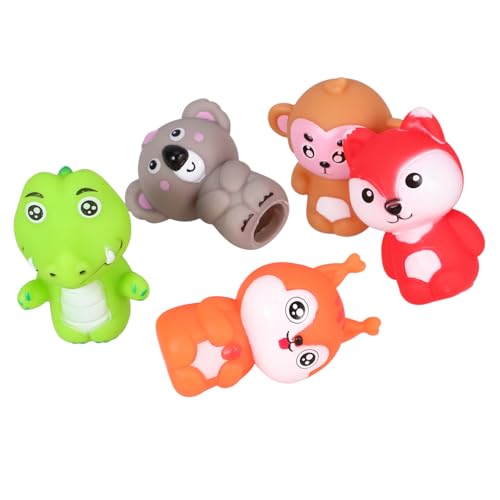 Vaguelly 5St Tierfigurenspielzeug interaktives spielzeuge kinderspielzeug puppentrage Tierische Fingerpuppen für Dehnbare Fingerpuppen PVC von Vaguelly