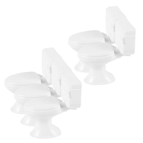 Vaguelly 1:12 Puppenhaus Zubehör Miniatur Badezimmer Ornament Töpfchen Training Toilettensitz Stilvolle Einzigartige Dekorative Mini Toilette von Vaguelly