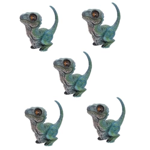 Vaguelly 5St Velociraptor-Spielzeug Dinosaurier-Modell für Kinder Dinosaurier-Statue-Dekor Spielzeug für Kinder kinderspielzeug Kinder Dinosaurier Dekoration Dinosaurier-Dekoration Harz von Vaguelly