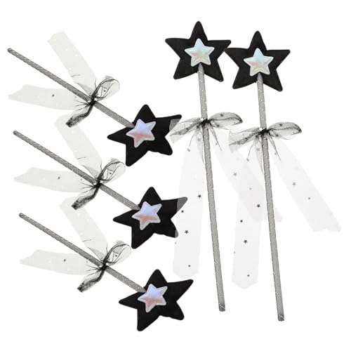 Vaguelly 5St Zauberstab Bausatz basteln Neon Fairy Wand für Toys for игрушки для девочек kinderknallzeug Halloween-Cosplay-Stütze kreativer Feenstab Plastik Silver von Vaguelly