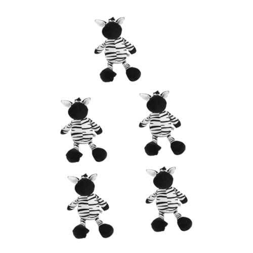 Vaguelly 5St Zebra-Puppe Zebra stofftier Zebra Kuscheltier Kleinkind Spielzeug Kuscheltier Zebra kleinkindspielzeug Zebra-Spielzeug entzückendes Kuscheltier Kinderbedarf kurzer Plüsch von Vaguelly