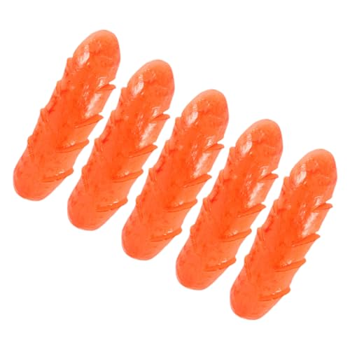 Vaguelly 5St künstliches Lebensmittelmodell Hot-Dog-Modell künstlicher Hotdog Food-Modell Wurst-Modell küchendekoration fogelschreker Layout-Essen-Requisite simulierter Hotdog PVC Orange von Vaguelly