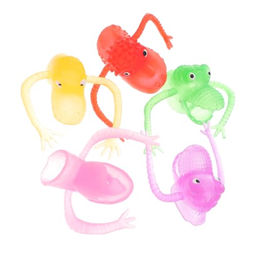 Vaguelly 5st Mini-Dinosaurier- Kinder Fingerpuppen Handpuppen Für Kinder Monster-handpuppe Mini-fingerpuppen Dinosaurier-fingerspielzeug Fingertierspielzeug PVC-Kunststoff von Vaguelly