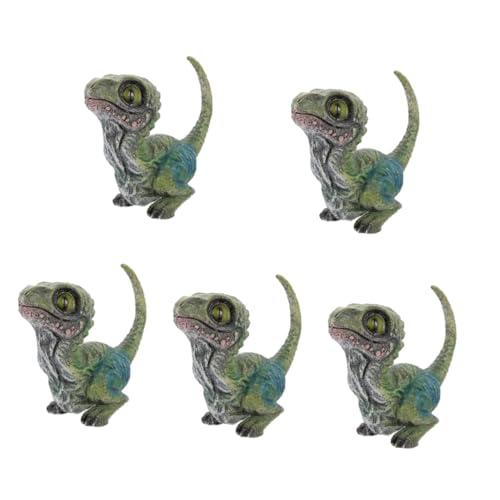 Vaguelly 5st Velociraptor-Spielzeug Dinosaurier-Party-dekor Kinder Dinosaurier Dinosaurier-Modell-dekor Dinosaurier-Spielzeug Dinosaurier-Dekoration Dinosaurier-Figur-dekor Harz von Vaguelly