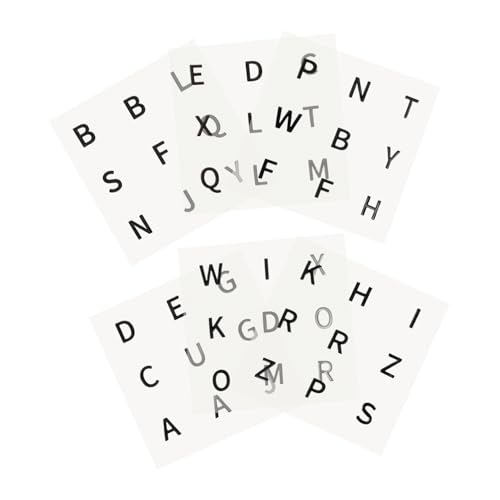 Vaguelly 6 Blätter Würfel Hilfszubehör Puzzles Großdruck Würfelaufkleber Großdruck Alphabet Würfelaufkleber Würfelspielzeugaufkleber Für Sehbehinderte Große Würfelpuzzleaufkleber von Vaguelly