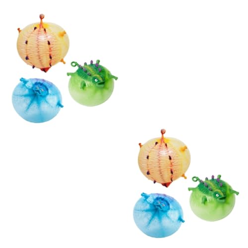 Vaguelly 6 STK Ballonspielzeug Fidget-Ball-Spielzeug Dinosaurier-Kugel Aufblasbares Bällebad-Spielzeug Weiches Dehnbares Spielzeug Kinderspielzeug Spielzeug Blasen Dekompressionsspielzeug von Vaguelly