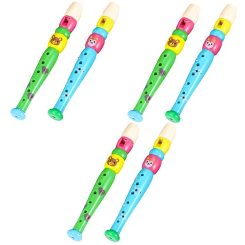 Vaguelly 6 STK Klarinette Blockflöteninstrumente für Kinder Diskantflöte Recorder kinderinstrumente Kinder musikinstrumente Spielzeug Kinderinstrument Spielzeug Musikspielzeug Plastik von Vaguelly