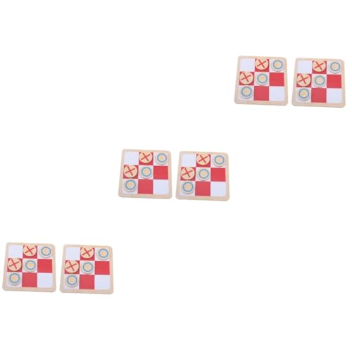 Vaguelly 6 Sätze Simongqi Tic-Toe-Schach Zehenspielzeug Schachspiel Für Kinder Lernspielzeug Für Kleinkinder Zehe Brettspiel Aus Russland Importiertes Lindenholz von Vaguelly