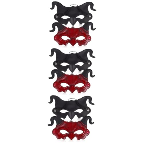 Vaguelly 6 Stk Teufelsmaske halloween costume halloween kleidung horror masken cosplay mask halloween kutte Halloween für Männer Geisterkostü Party-Maske Halloween-Maske PU-Schaum von Vaguelly