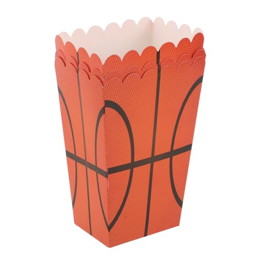 Vaguelly 6 Stück Basketball Partydekorationen Popcorn Boxen Popcorn Eimer Pommes Frites Box Popcorn Boxen Popcorn Boxen Papier Popcorn Behälter von Vaguelly