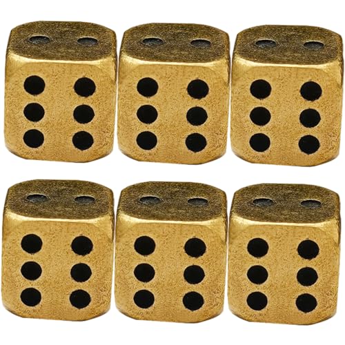 Vaguelly 6 Stück Messingwürfel Spiel Würfel- Seltsame Würfel Große Würfel Würfelturm Einzigartige Würfel Schwarze Würfel Spezielle Würfel Mehrseitige Würfel Riesige Würfel Golden Vaguelly 6 Stück Messingwürfel Spiel Würfel- Seltsame Würfel Große Würfel Würfelturm Einzigartige Würfel Schwarze Würfel Spezielle Würfel Mehrseitige Würfel Riesige Würfel Golden von Vaguelly