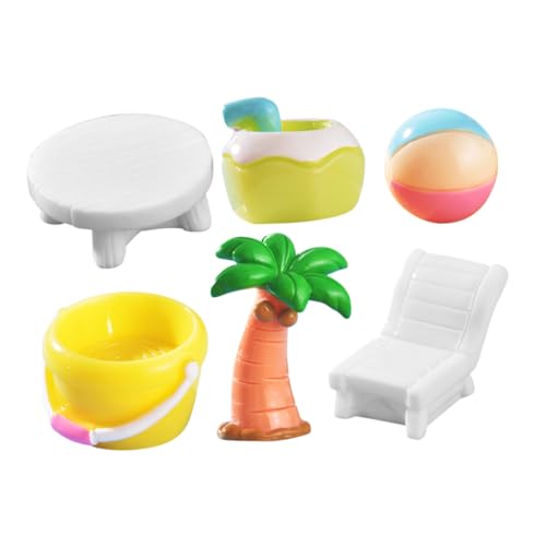 Vaguelly 6 Stück Miniatur Strand Deko Teiliges Resin Ornament für Kreative Mikrolandschaften Liegestuhl Eimer Kokospalme Tisch und Mehr Sommer Dekoration für Zuhause und Partys Vaguelly 6 Stück Miniatur Strand Deko Teiliges Resin Ornament für Kreative Mikrolandschaften Liegestuhl Eimer Kokospalme Tisch und Mehr Sommer Dekoration für Zuhause und Partys von Vaguelly