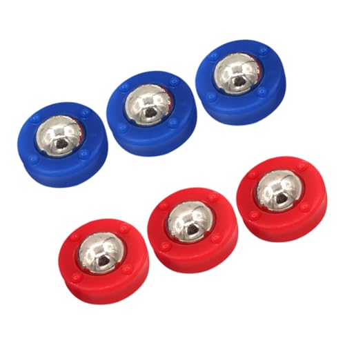 Vaguelly 6 Stück Shuffleboard Tischzubehör Tisch Shuffleboard Pucks Mini Zubehör Shuffleboard Perlen Tischausrüstung Mini Bälle Roller von Vaguelly