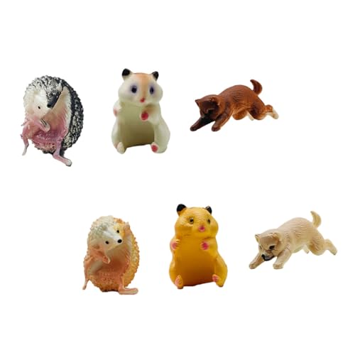 Vaguelly 6 Stück Tassenrandmarkierung Ornament Hamster Igel Hängende Verzierung Für Tassen Neuartige Tasse Tier Puppe Kleiderbügel Tassenrand Figur Ornament Tassenrandmarkierung von Vaguelly